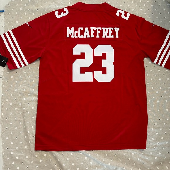 NFL San Francisco 49ers Christian McCaffrey #23 Jersey Red - Picture 6 of 7